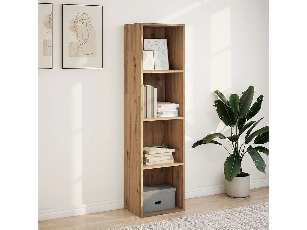 Estantería de madera de ingeniería roble artisian 40x30x152 cm