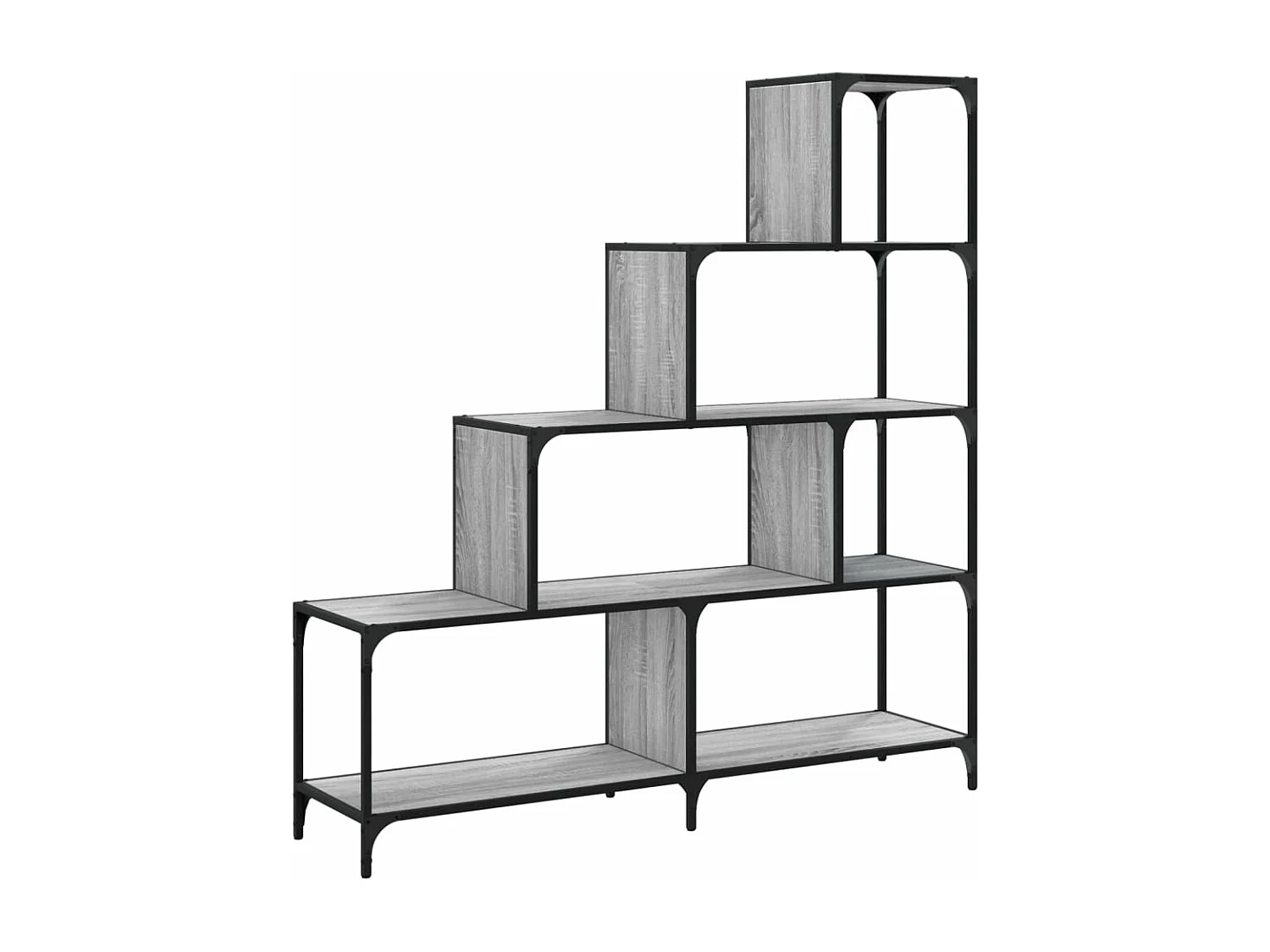 Estante 92x30x102 cm derivados de madeira e metal preto