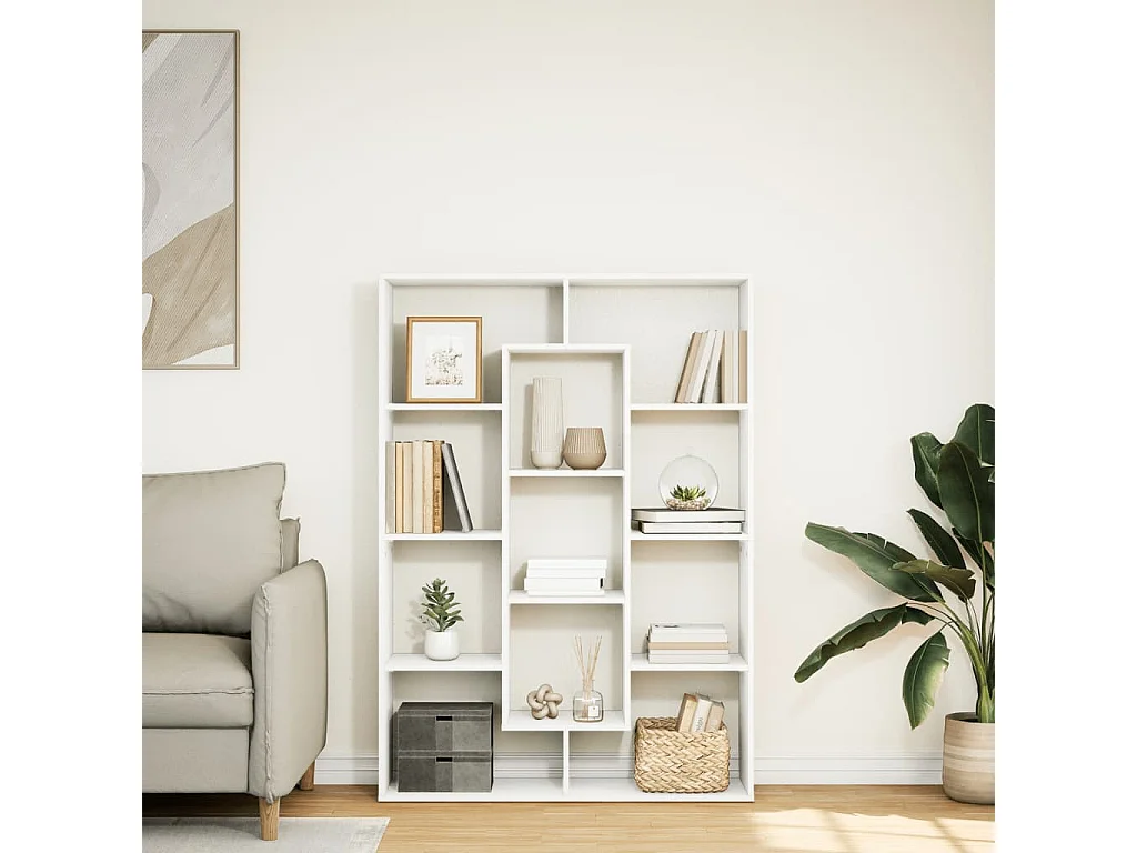 Bibliothèque blanc 102x29x143 cm bois d'ingénierie