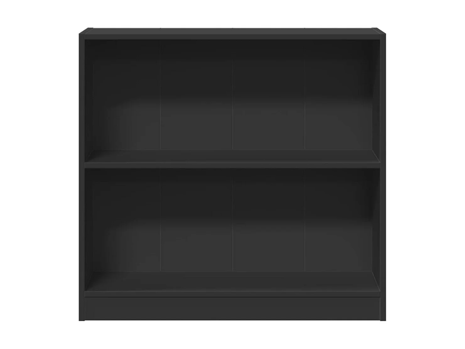 Bibliothèque Noir 80x24x75 cm Bois d'ingénierie