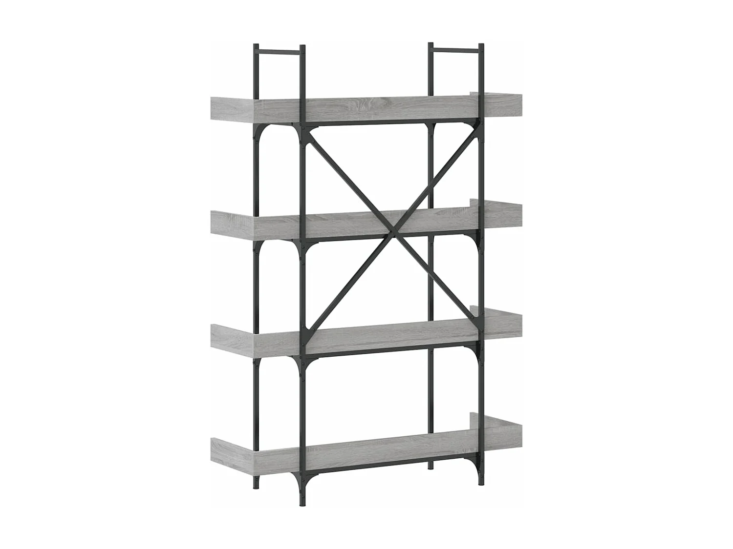 Bibliothèque Noir 80x24x75 cm Bois d'ingénierie