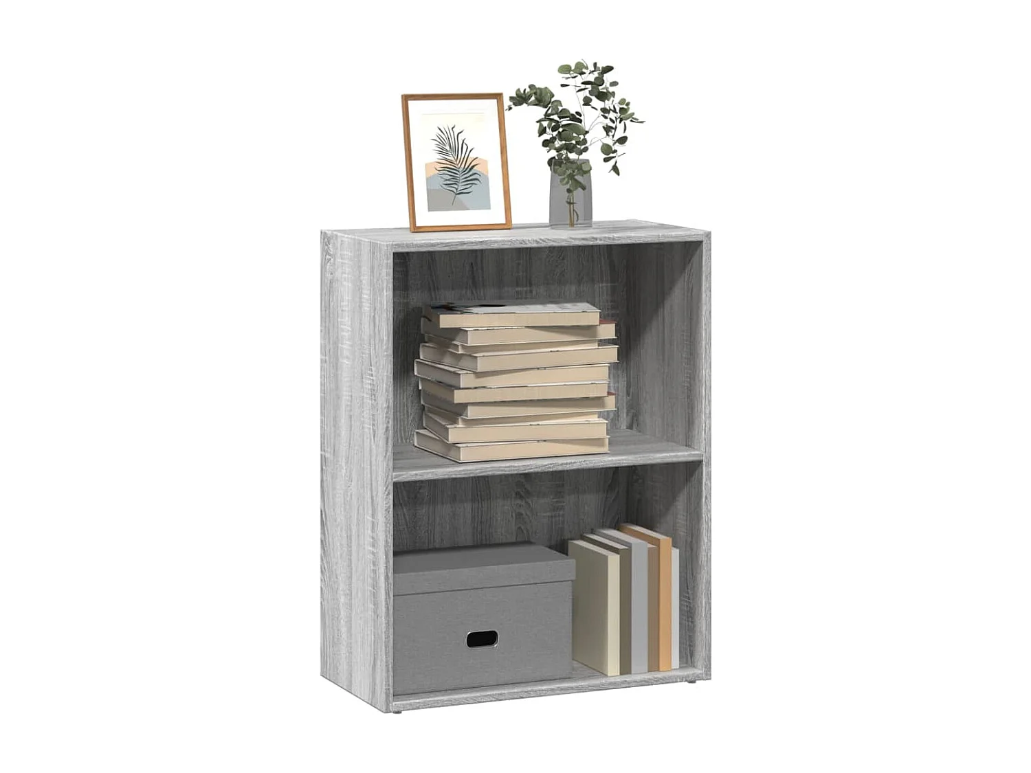 Bücherregal Grau Sonoma 60x30x77 cm Holzwerkstoff