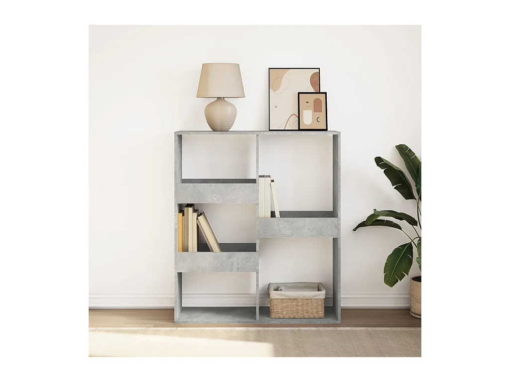 Boekenkast / kamerscherm 100x33x115 cm betongrijs