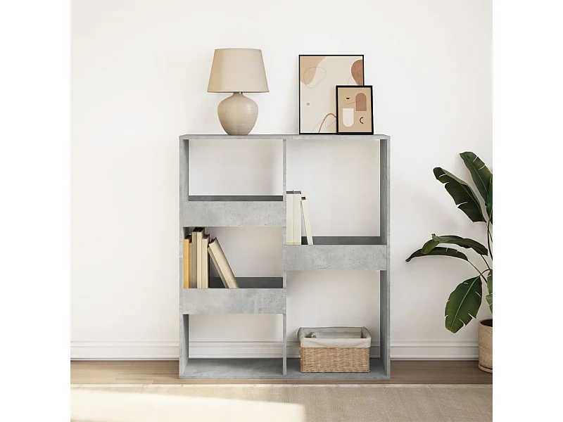 Boekenkast / kamerscherm 100x33x115 cm betongrijs