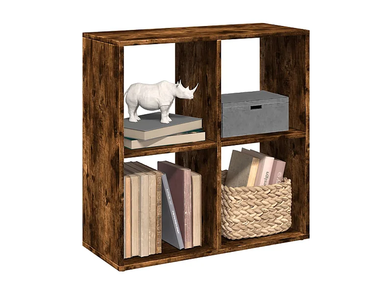 Étagère séparatrice de pièce chêne fumé 69,5x29x69,5 cm