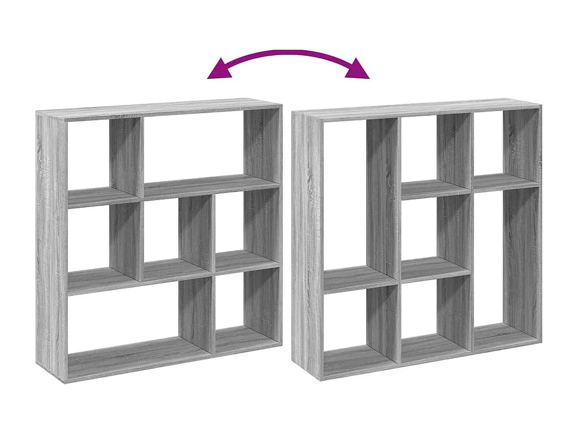 Raumteiler-Bücherregal Räuchereiche 69,5x29x69,5 cm