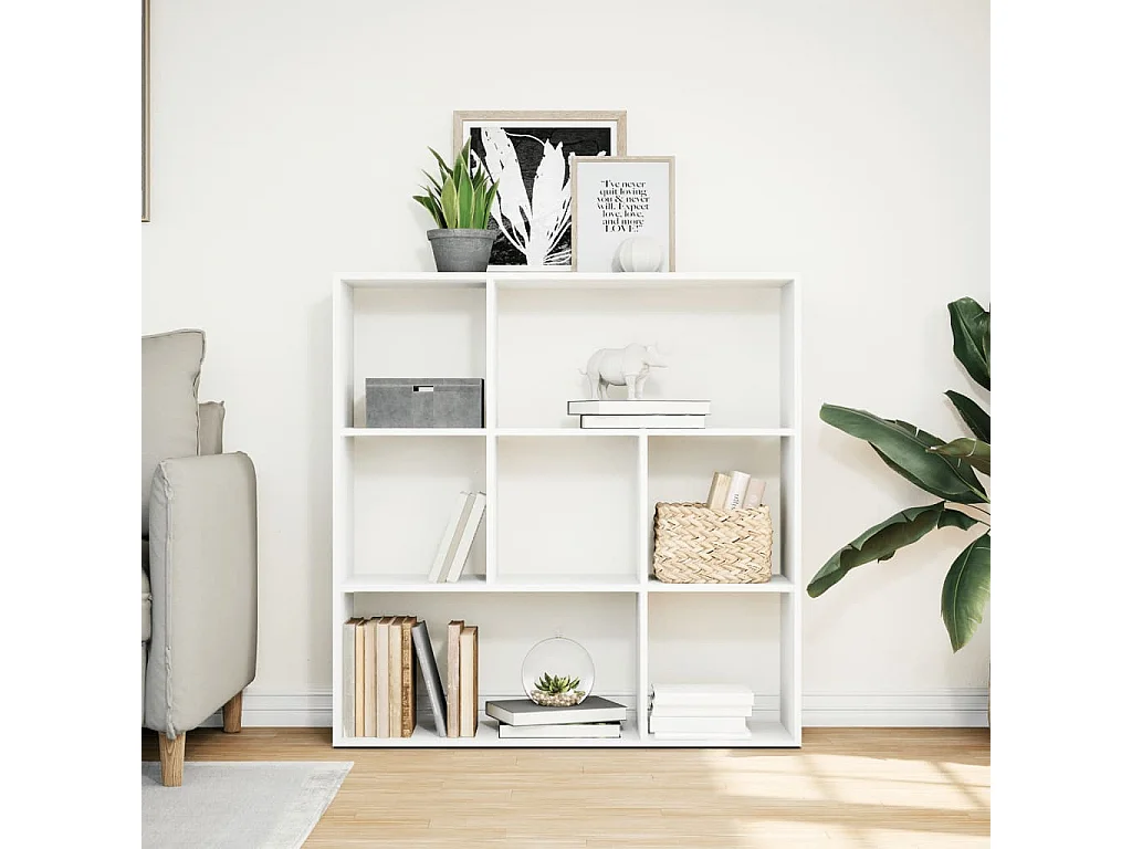 Libreria Divisorio Bianca 102x29x103,5 cm in Truciolato