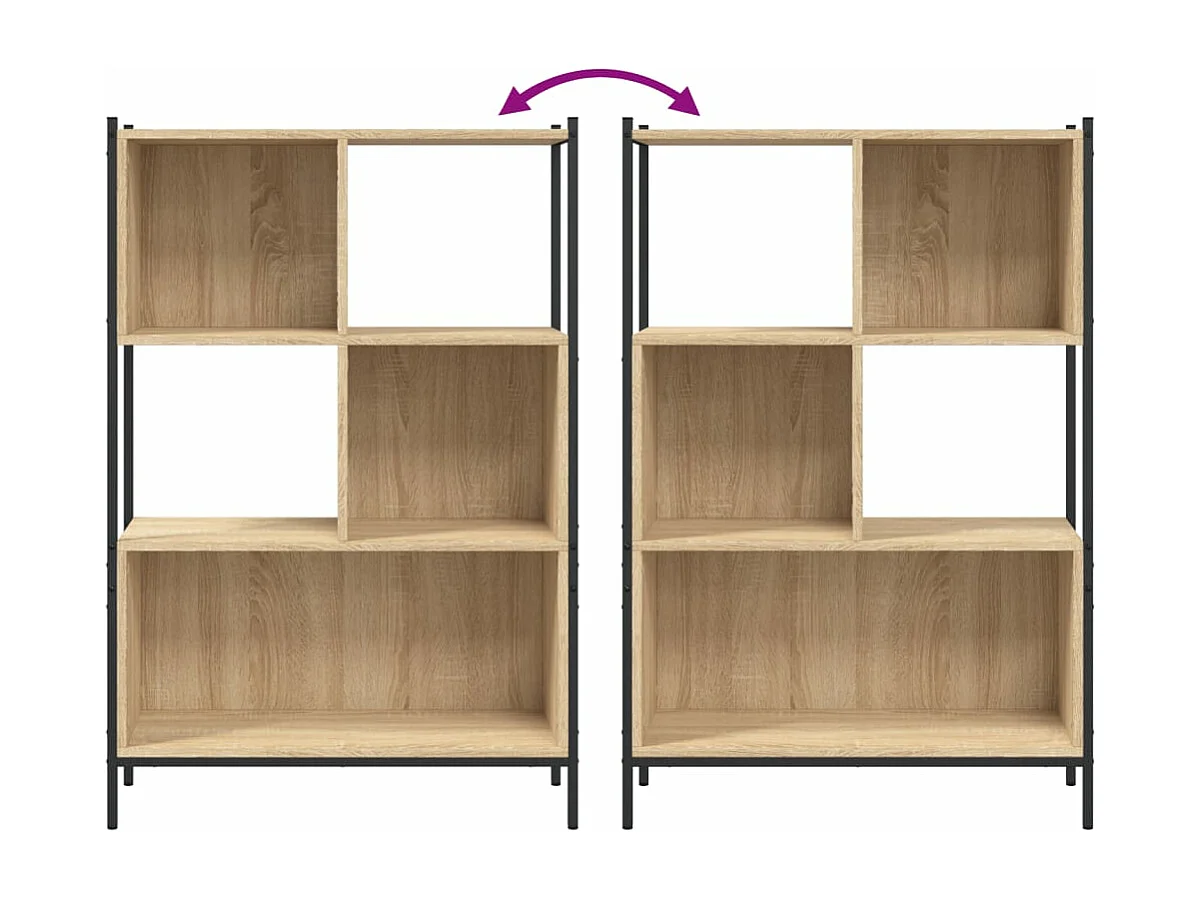 Estante c/ 5 prateleiras derivados de madeira carvalho castanho