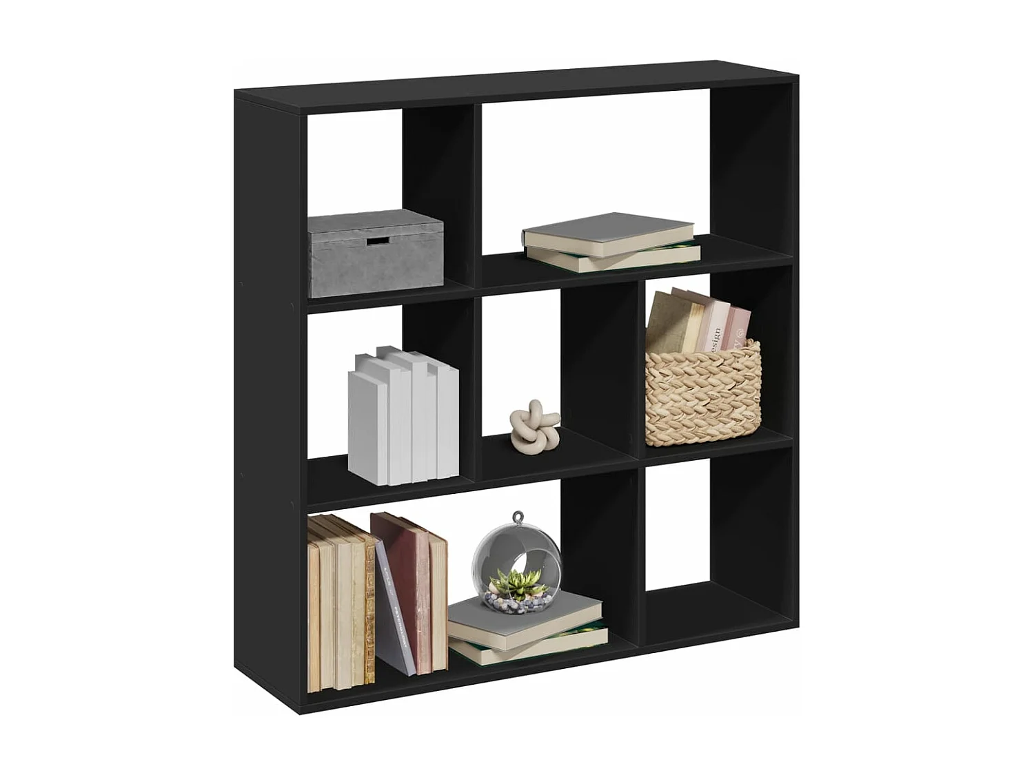Raumteiler-Bücherregal Schwarz 102x29x103,5 cm Holzwerkstoff