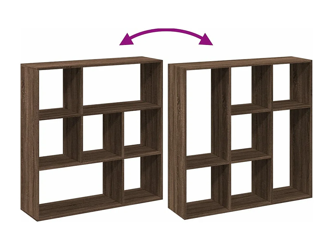 Raumteiler-Bücherregal Schwarz 102x29x103,5 cm Holzwerkstoff