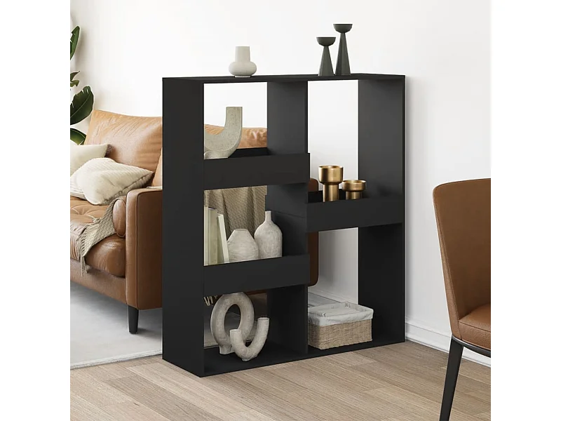 Divisorio Nero 100x33x115 cm in Truciolato