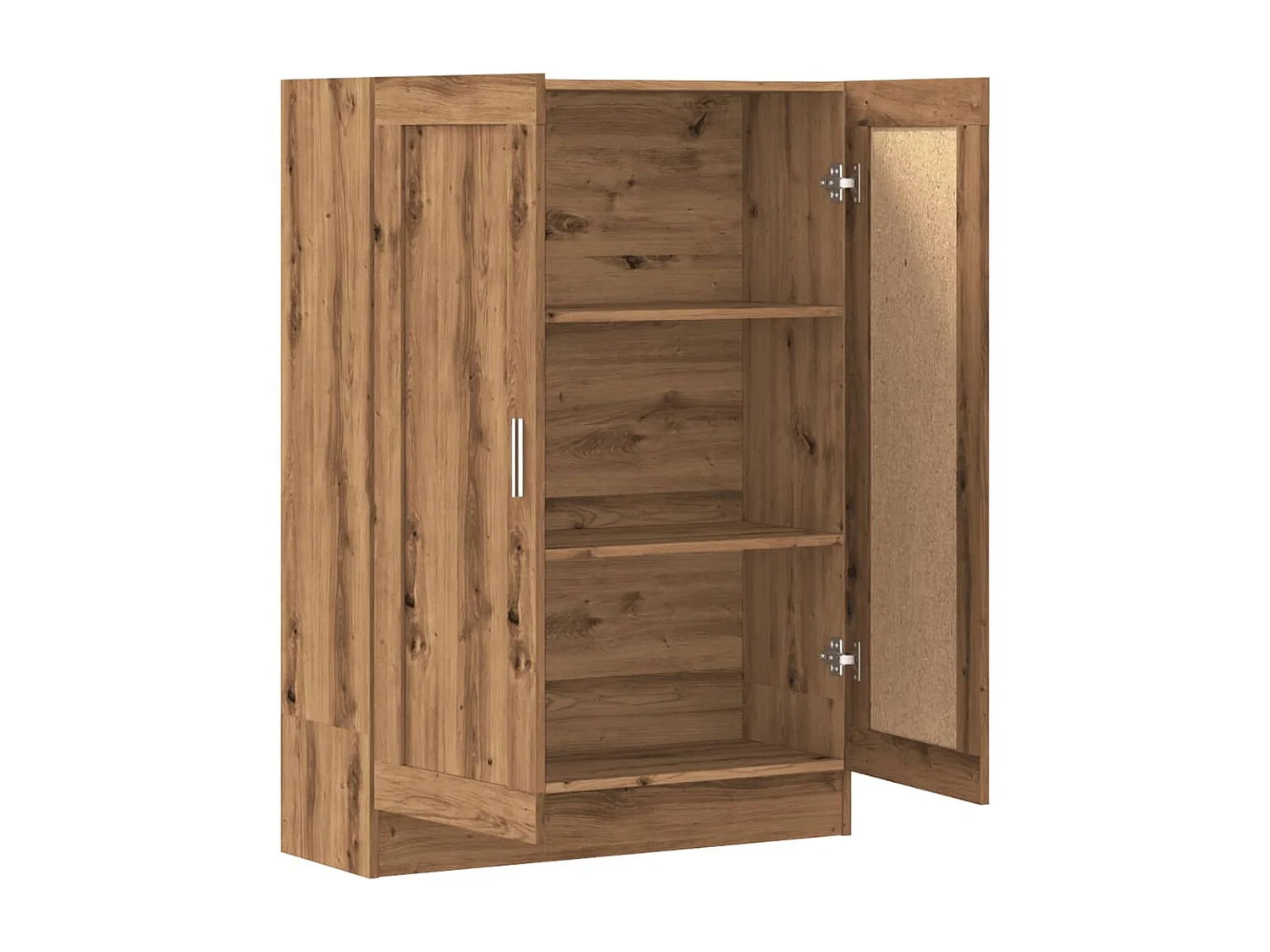 Aparador alto madera de ingeniería gris hormigón 63x33x180 cm