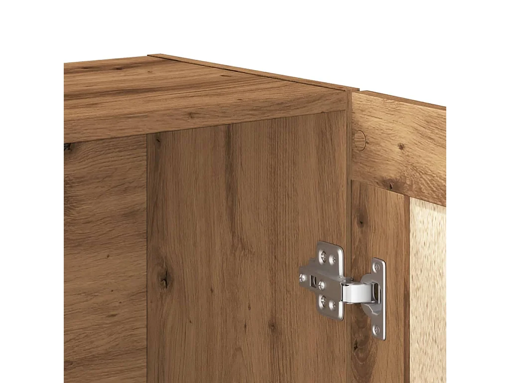 Aparador alto madera de ingeniería gris hormigón 63x33x180 cm