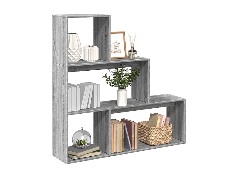 Kamerscherm / boekenkast 123x29x123 cm hout grijs sonoma