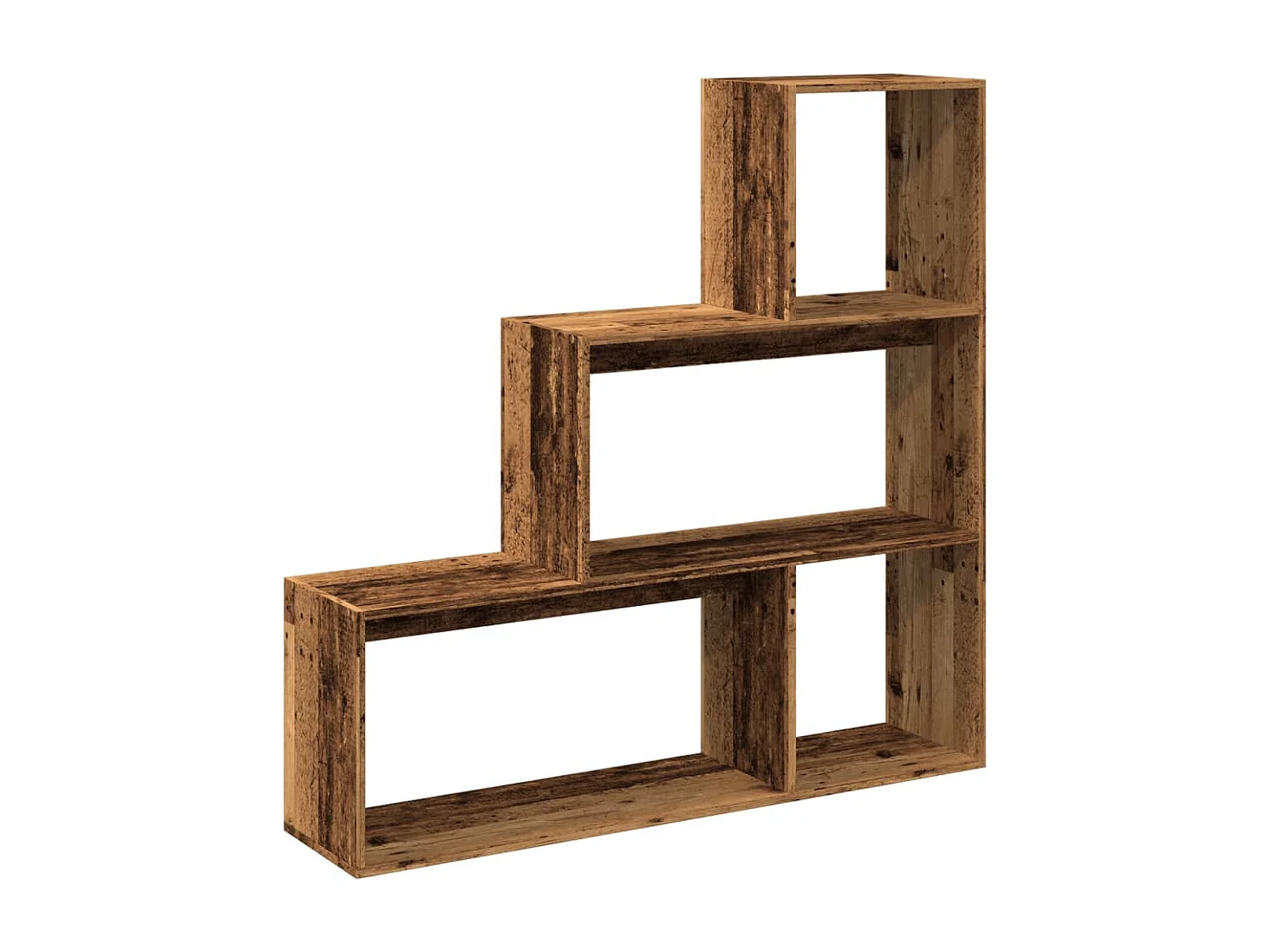 Étagère séparatrice de pièce 3niveaux sonoma gris 123x29x123 cm