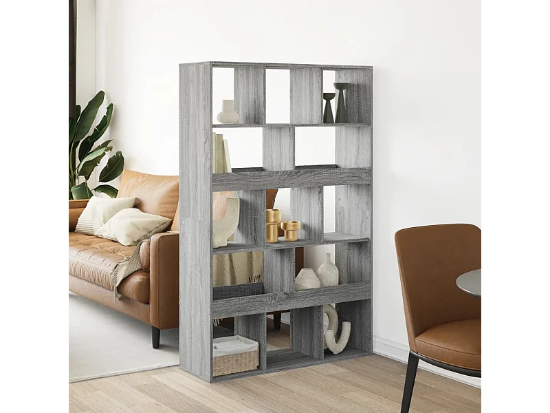 kamerscherm 100x33x156,5 cm bewerkt hout grijs sonoma eiken