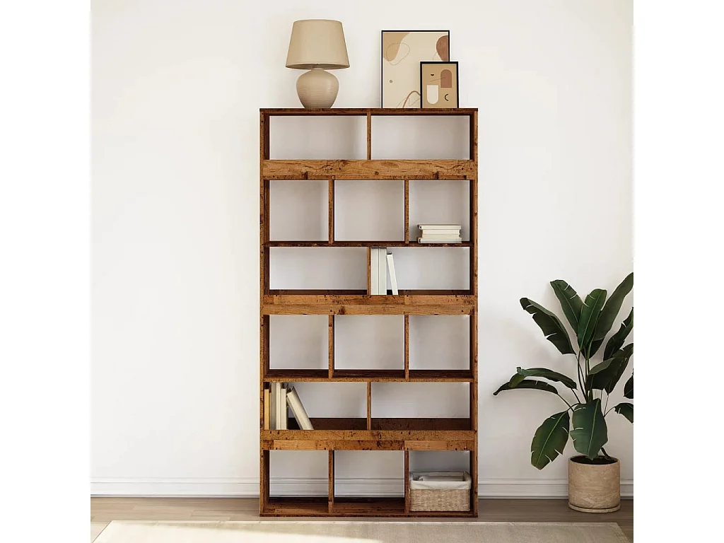 Bibliothèque vieux bois 100x33x187,5 cm bois d'ingénierie