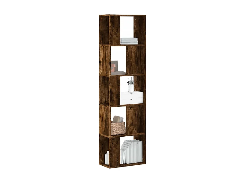 Libreria 5Ripiani Rovere Fumo 45x23,5x162,5cm Legno Multistrato