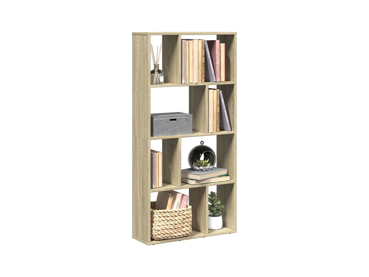 Estantería de madera de ingeniería roble Sonoma 60x20x120 cm