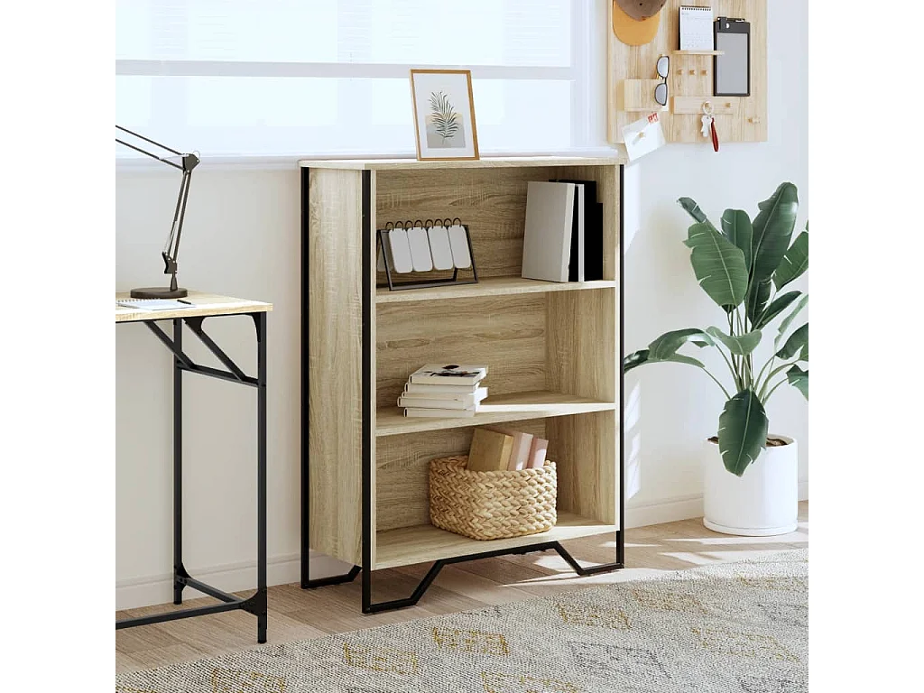 Bibliothèque chêne sonoma 80x31x106 cm bois d'ingénierie