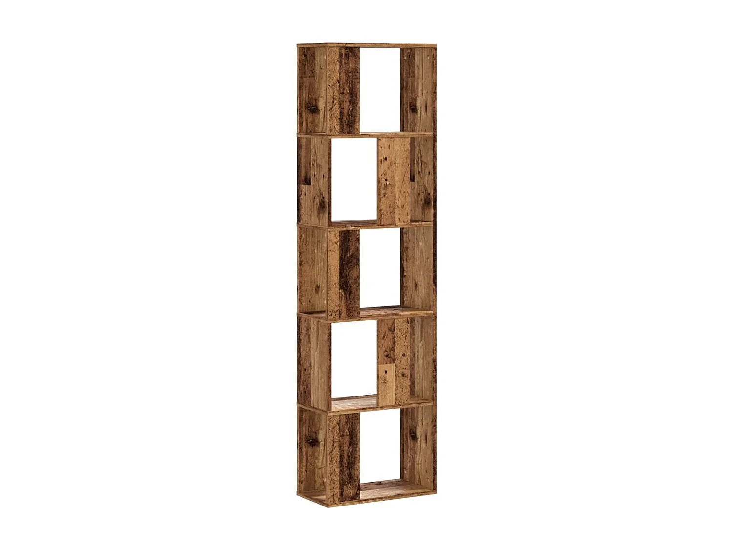 Libreria 5 Ripiani Legno Vecchio 45x23,5x162,5cm Multistrato