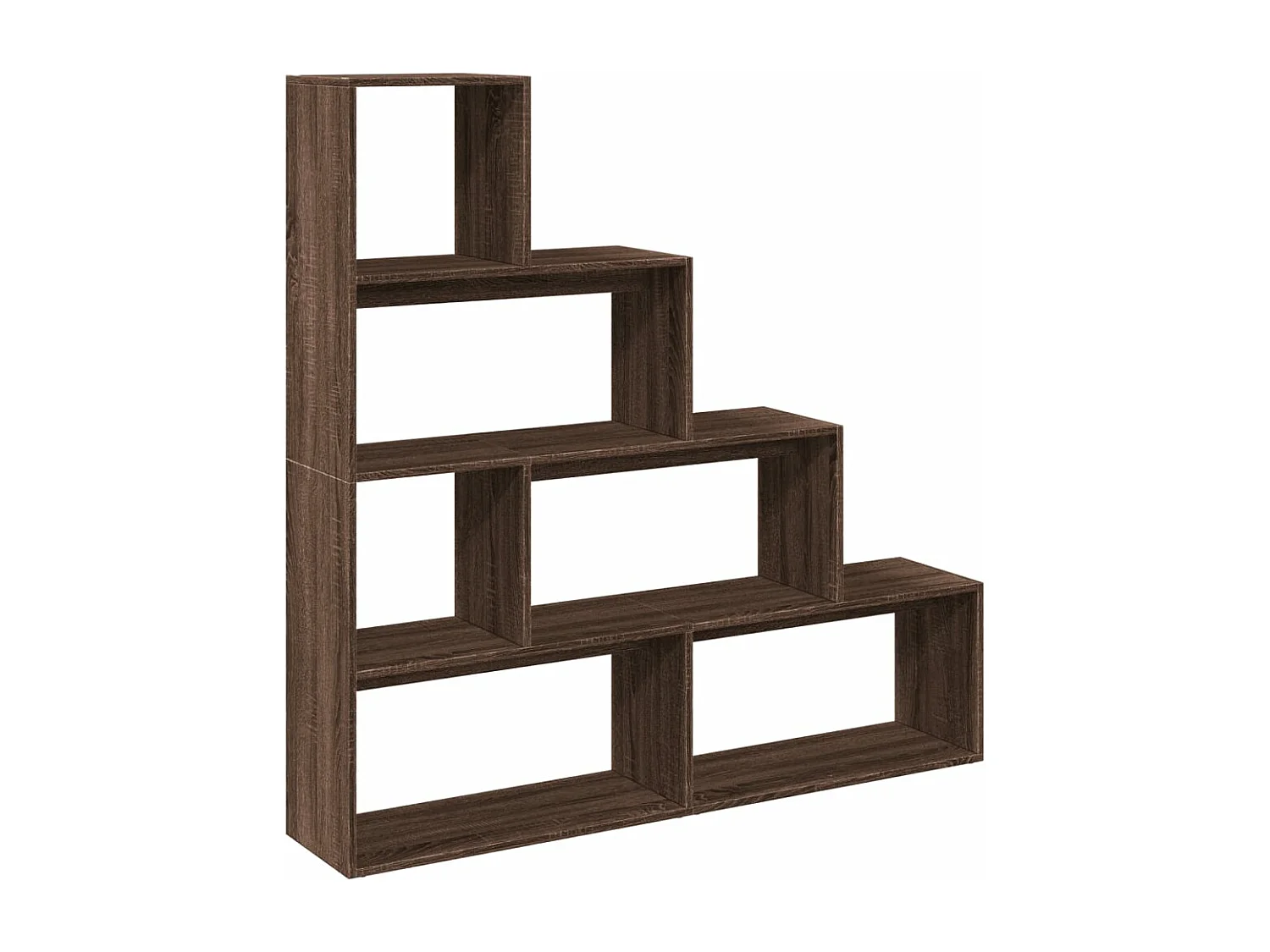 Étagère séparatrice de pièce 4 niveaux chêne marron