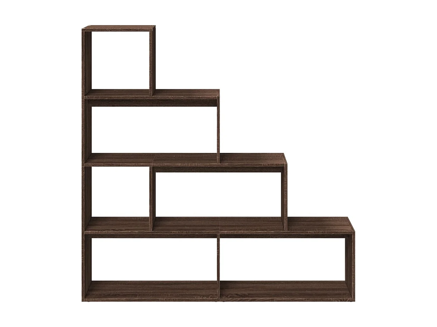 Étagère séparatrice de pièce 4 niveaux chêne marron