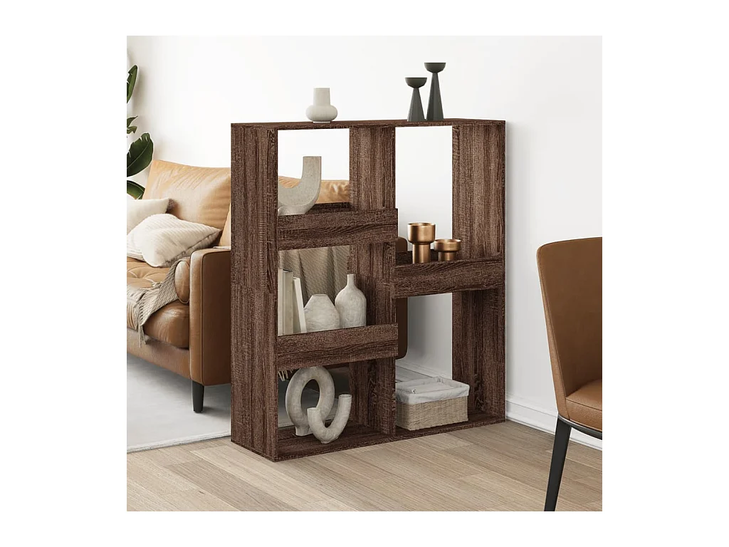 Raumteiler Braun Eichen-Optik 100x33x115 cm Holzwerkstoff