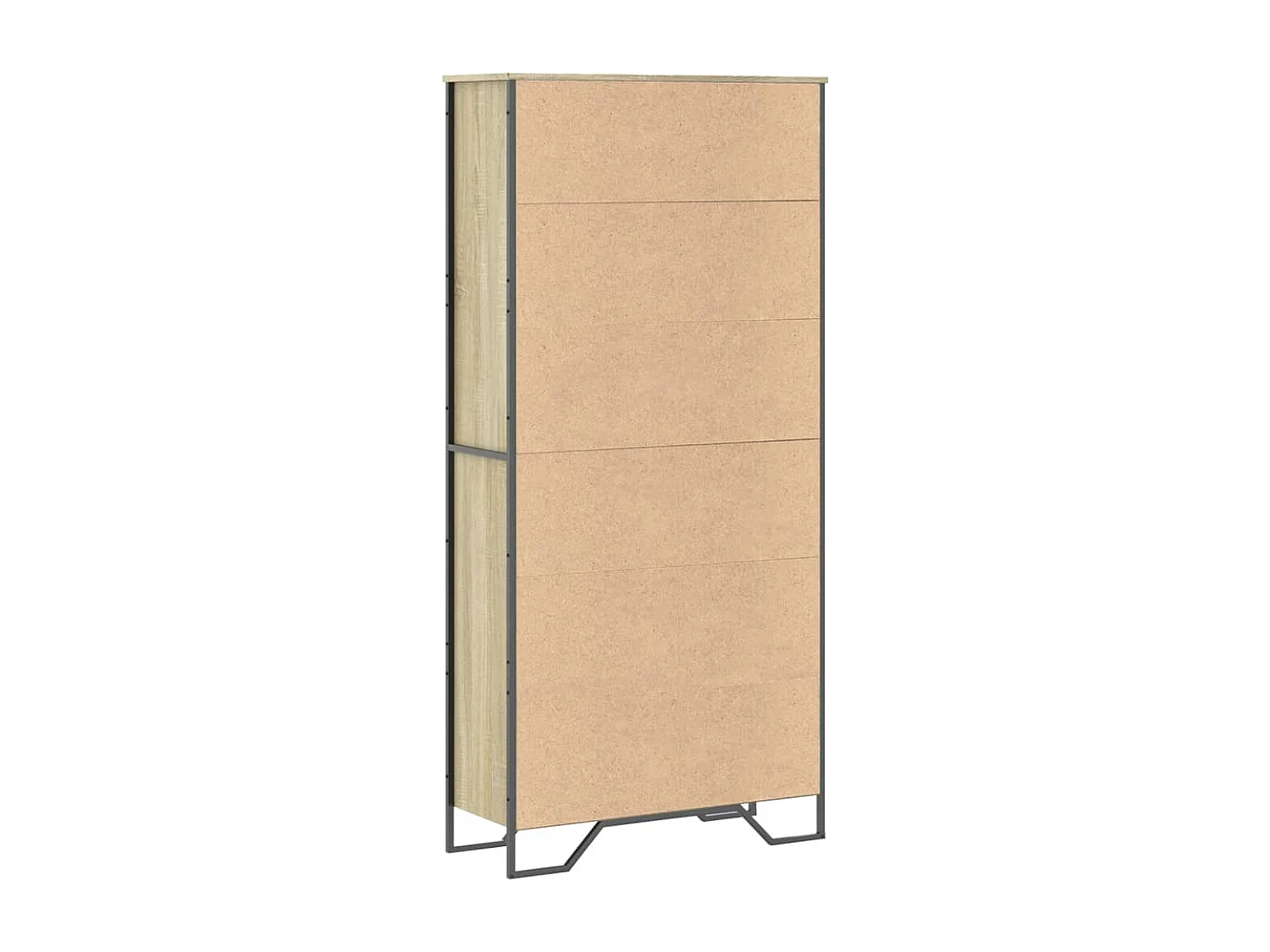 Libreria Rovere Fumo 68,5x32x68,5 cm in Legno Multistrato