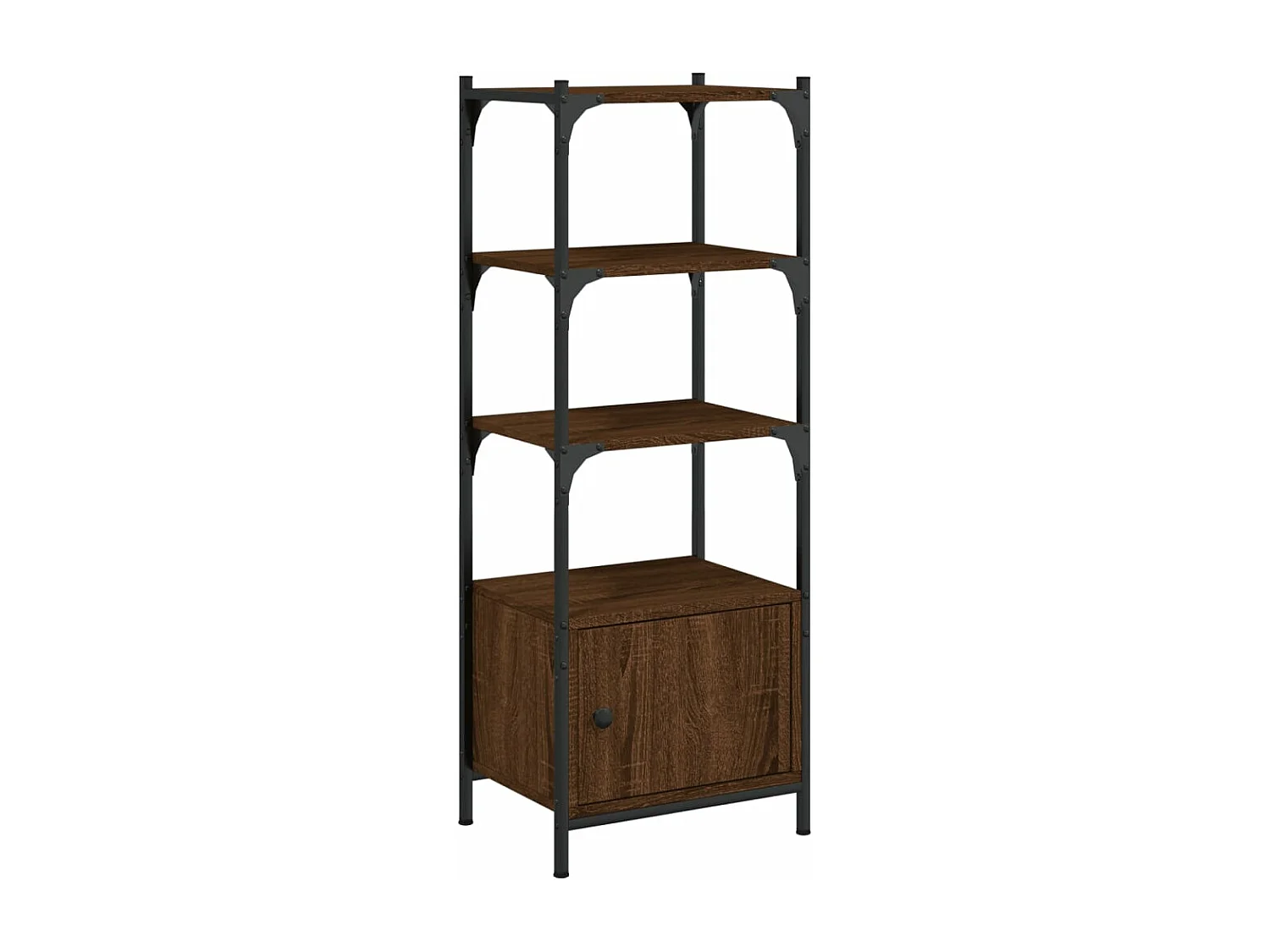 Bibliothèque à 3 niveaux chêne brun 41x30x109,5 cm