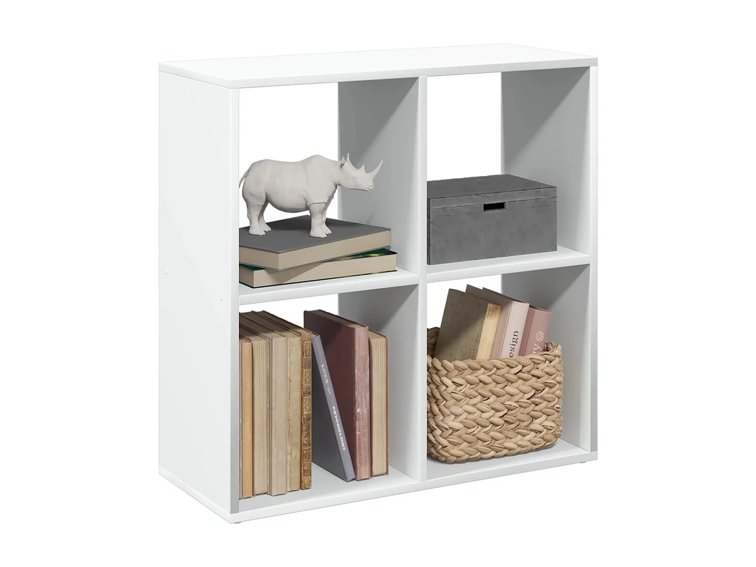 Raumteiler-Bücherregal Weiß 69,5x29x69,5 cm Holzwerkstoff