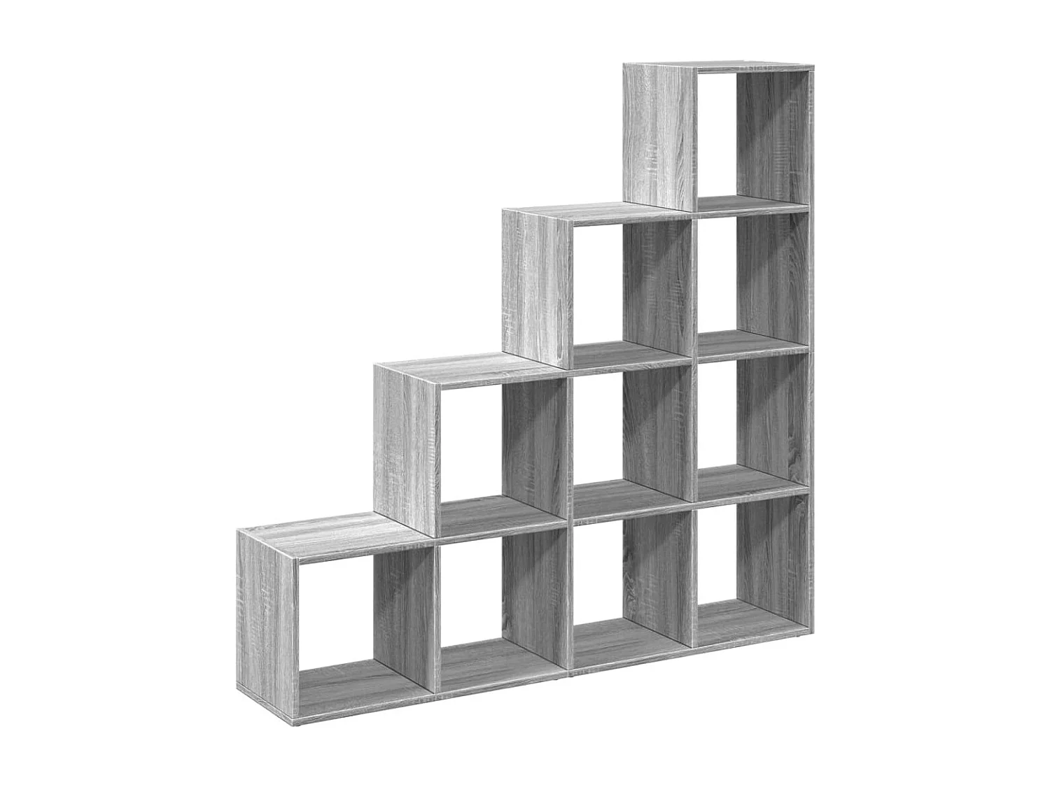 Étagère séparatrice de pièce à 4 niveaux gris béton