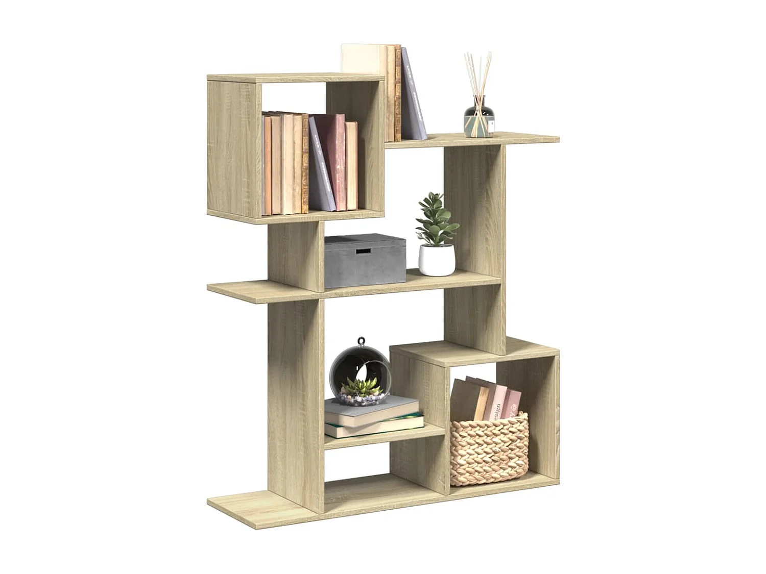 Estante divisória 92x29x112cm derivados madeira carvalho sonoma