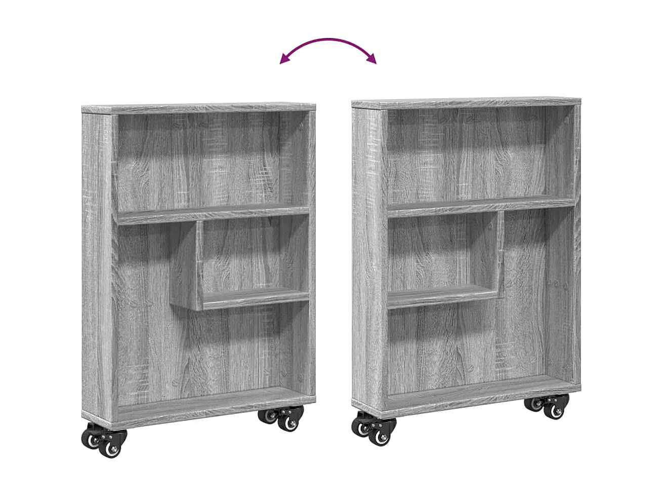 Credenza Rovere Marrone 63x33x180 cm in Truciolato