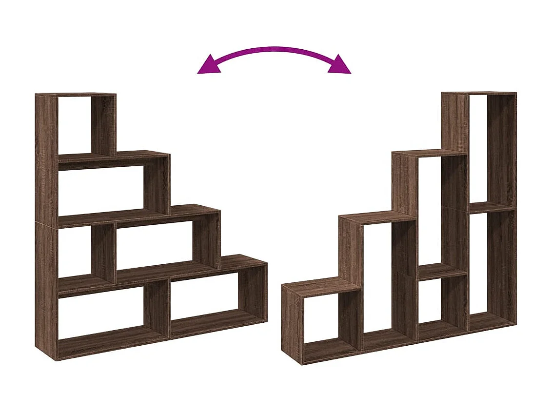 Estante divisória 4 níveis derivados madeira carvalho artisiano