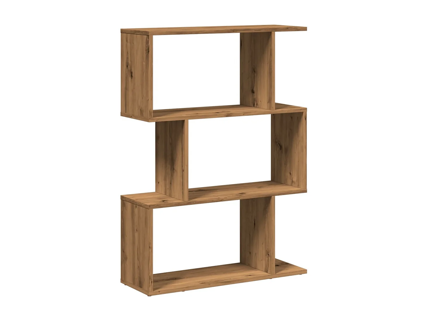 Libreria Divisorio 3 Ripiani Nera 70x24x97 cm in Truciolato