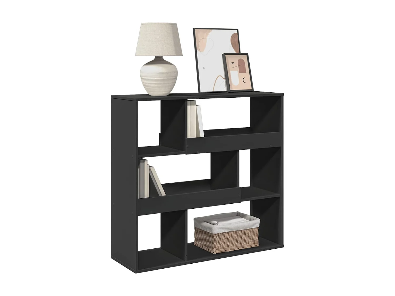 Raumteiler Schwarz 100x33x94,5 cm Holzwerkstoff