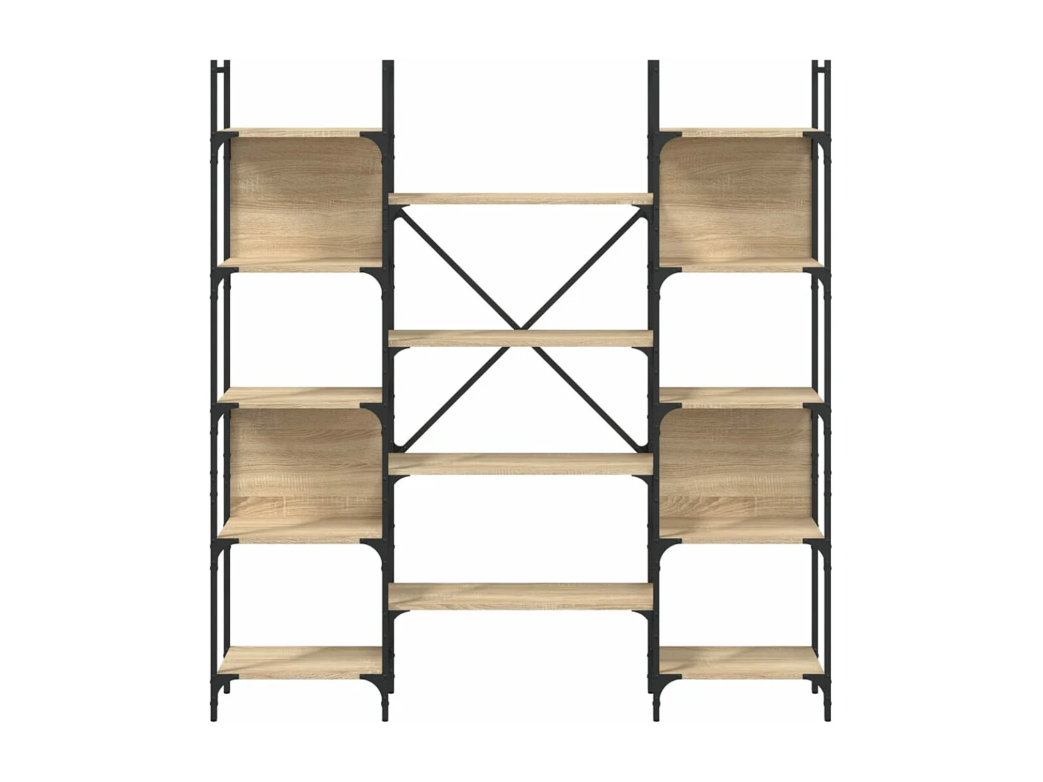 Bibliothèque chêne sonoma 155,5x24x166,5 cm bois d'ingénierie