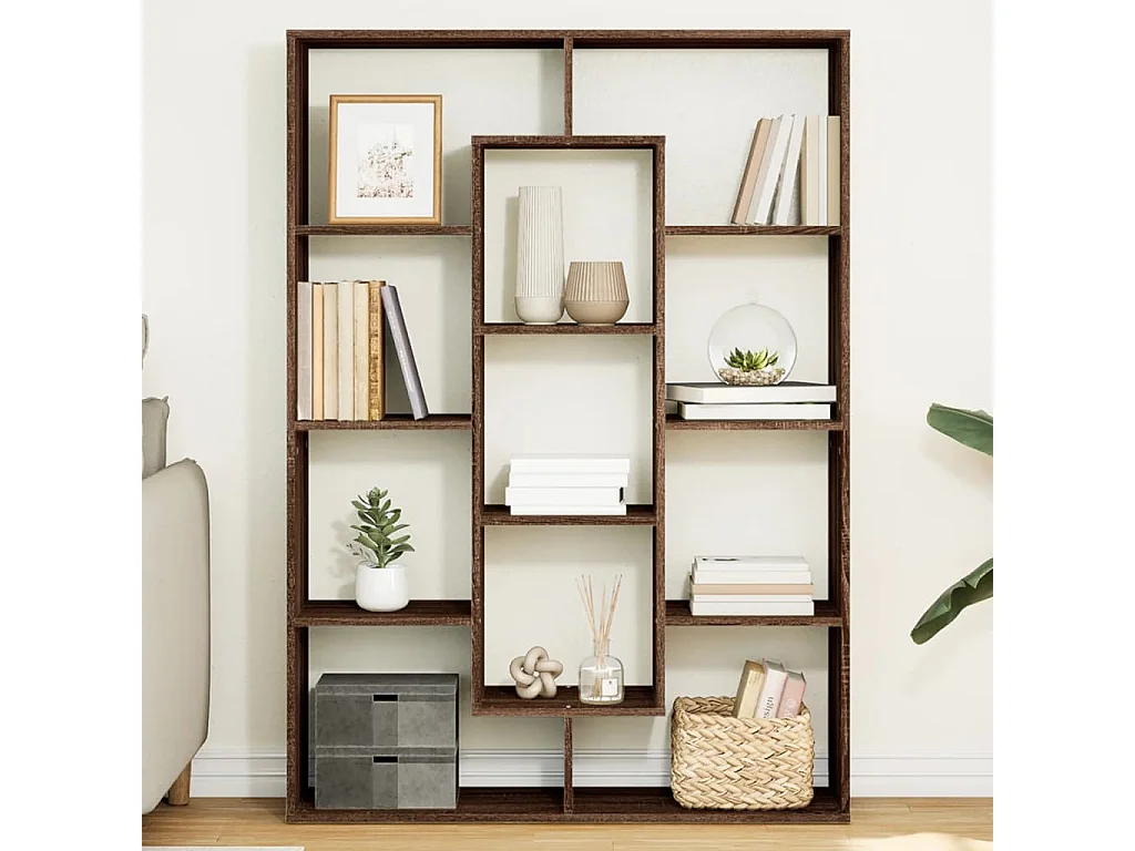 Libreria Rovere Marrone 102x29x143 cm in Legno Multistrato