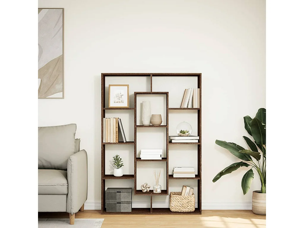 Libreria Rovere Marrone 102x29x143 cm in Legno Multistrato