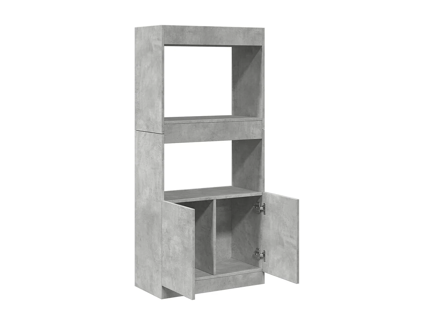 Bibliothèque gris béton 72x20x120 cm bois d'ingénierie