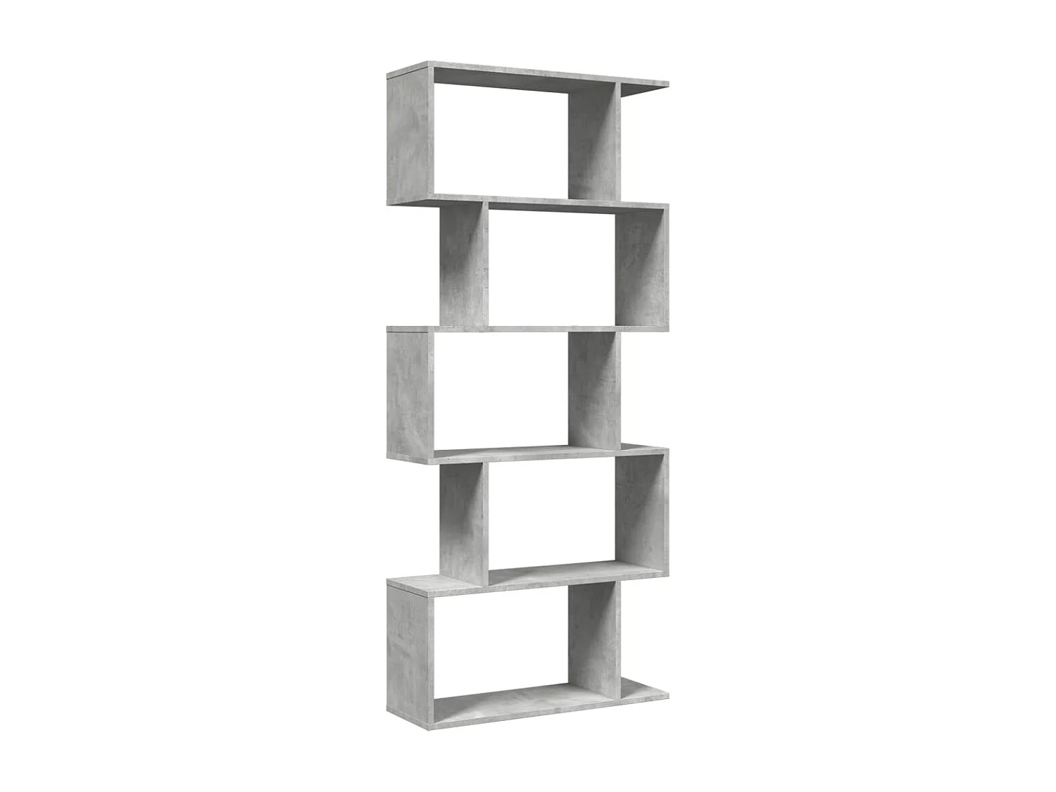 Libreria Divisorio 5Piani Grigio Cemento 70x24x161cm Truciolato