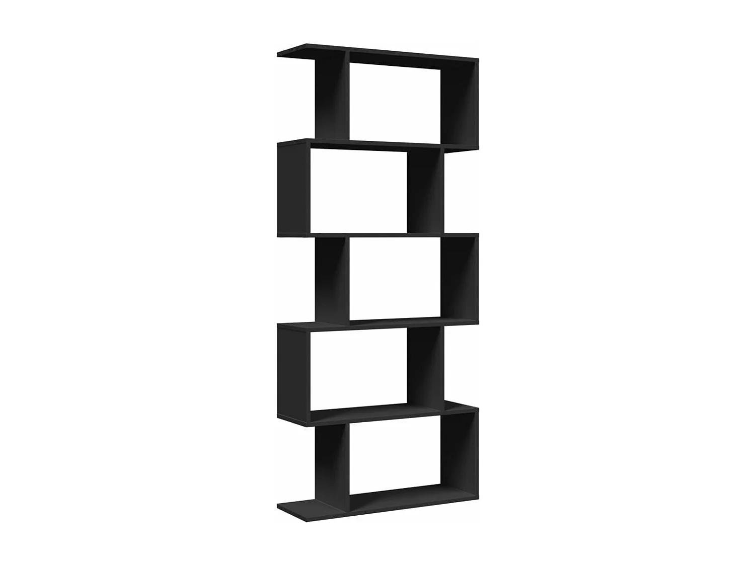 Libreria Divisorio 5Piani Grigio Cemento 70x24x161cm Truciolato