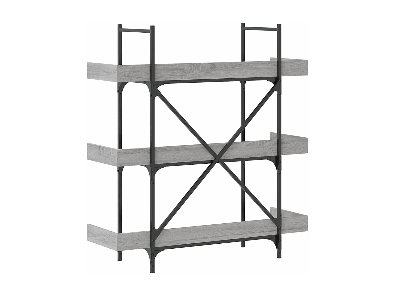 Bibliothèque 5 niveaux chêne fumé 100x33x180,5 cm