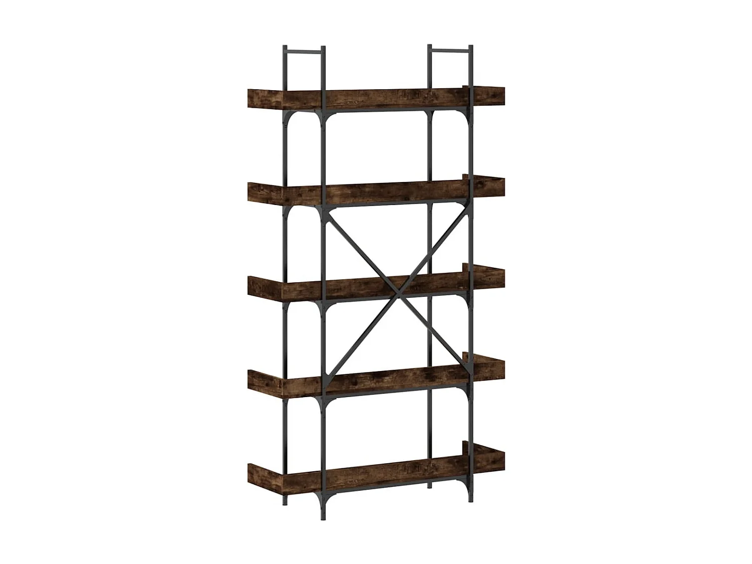 Bibliothèque 5 niveaux chêne marron 100x33x180,5 cm