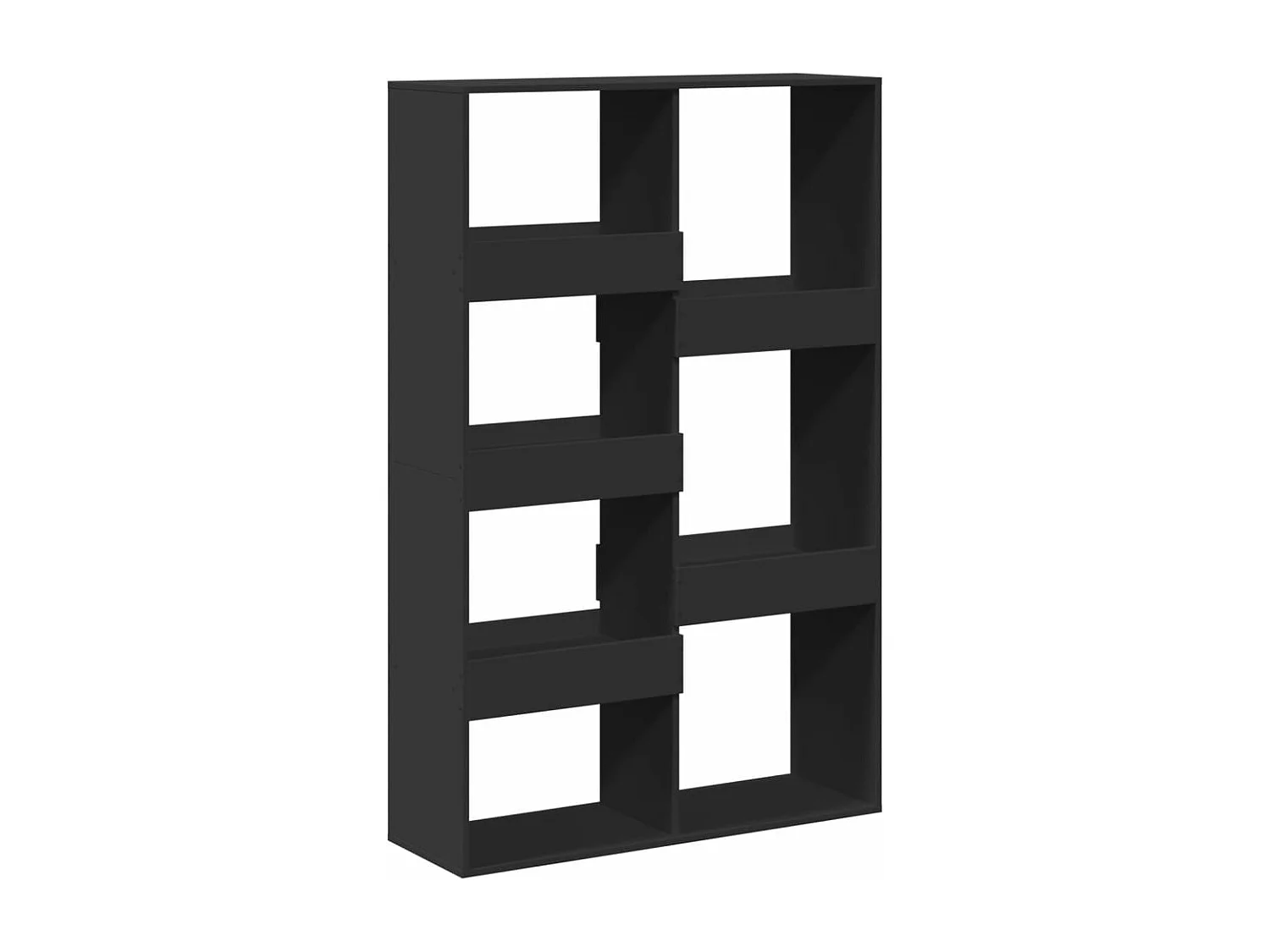 Separador de ambientes madera ingeniería negro 100x33x155,5 cm