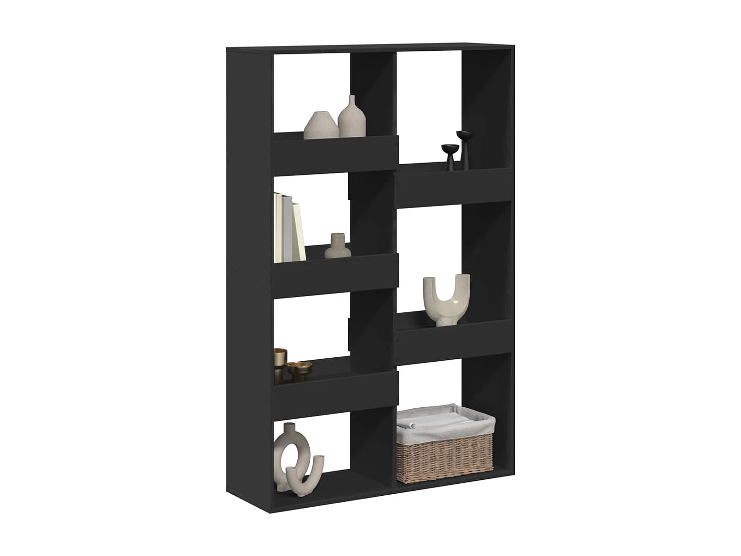 Cloison de séparation noir 100x33x155,5 cm bois d'ingénierie