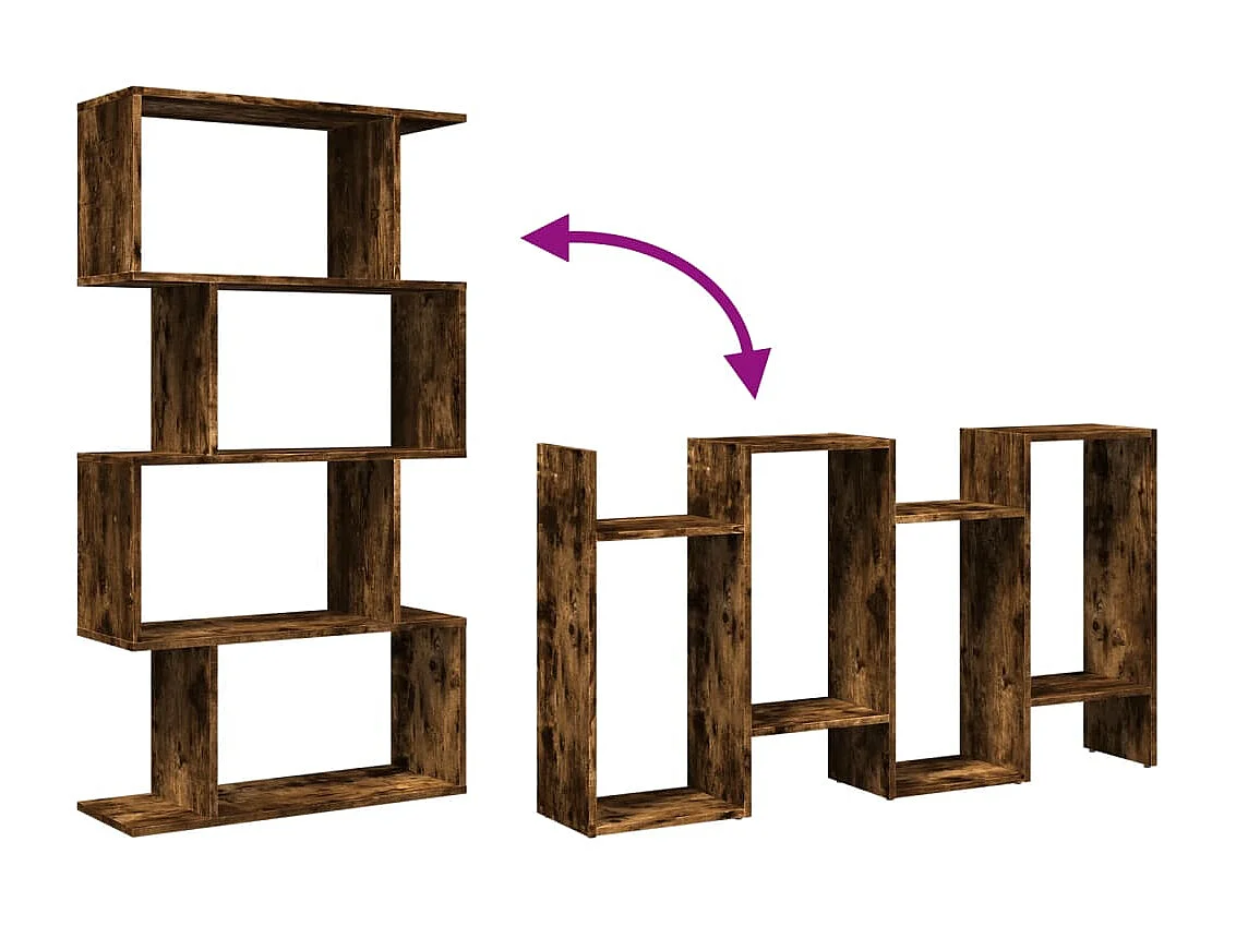 Chariot de rangement étroit chêne artisanal bois d'ingénierie