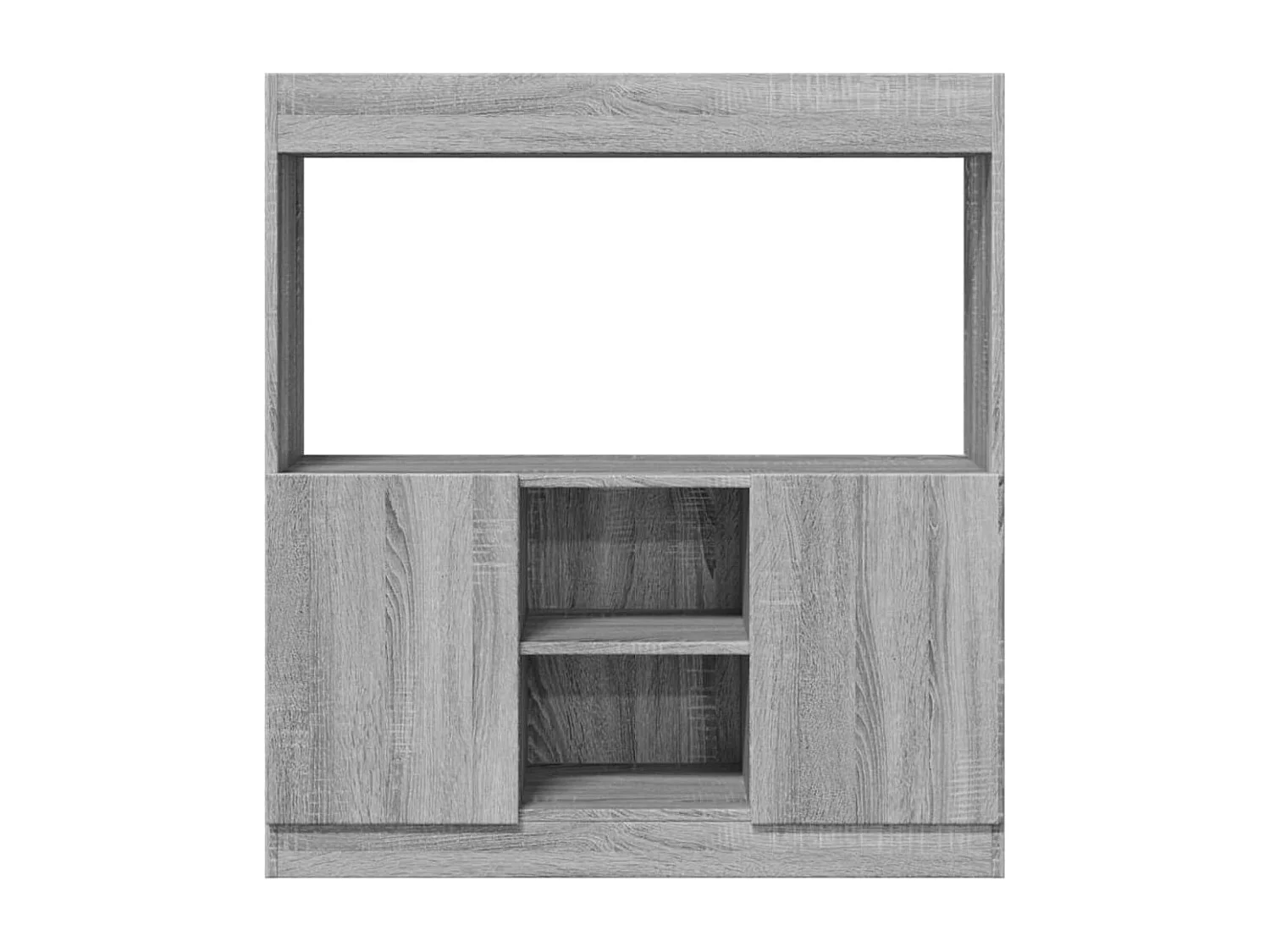 Aparador de madera de ingeniería gris Sonoma 92x33x100 cm