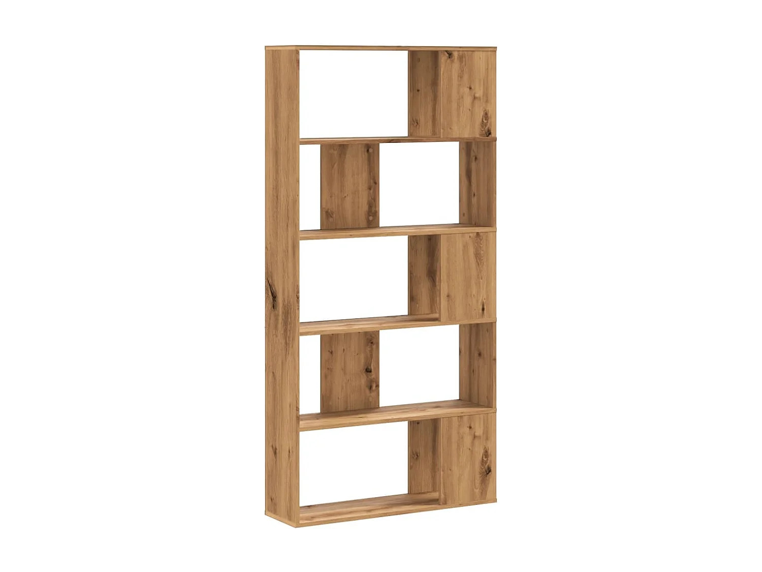 Estante c/ 5 prateleiras derivados madeira carvalho artisiano